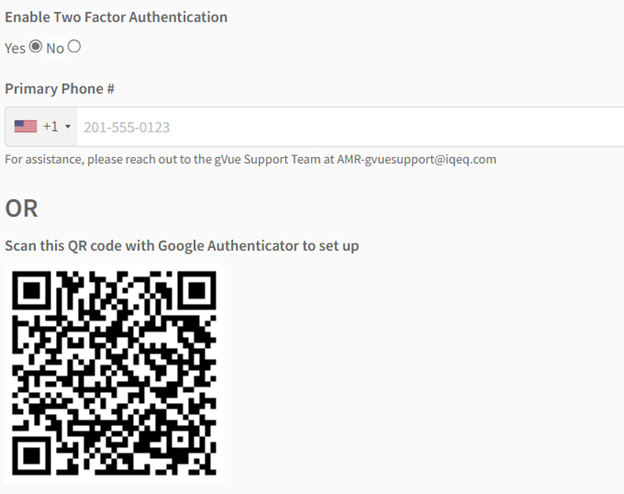 Two Factor Authentication (2FA) Setup and Login – gVue